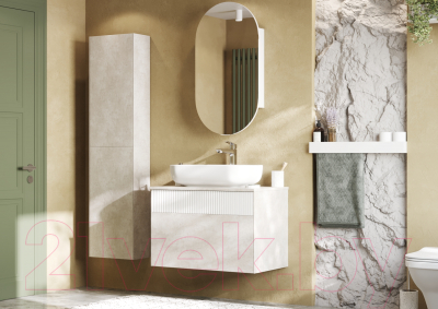 Шкаф-полупенал для ванной Акватон Марбл Слэйт (1A276403MH8A0)