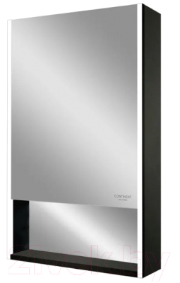 Шкаф с зеркалом для ванной Континент Filit Led 50x80 (левый, черный) - фото