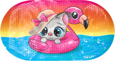 Коврик на присосках Вилина Bubbles Kids. Котенок на круге 7128 - фото