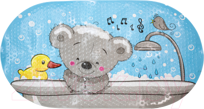 Коврик на присосках Вилина Bubbles Kids. Мишка в ванне 7128 - фото