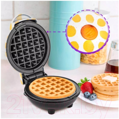 Вафельница Kitfort KT-1684-2 (белый/желтый)