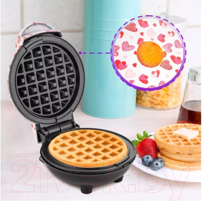 Вафельница Kitfort KT-1684-1 (бело-розовый)