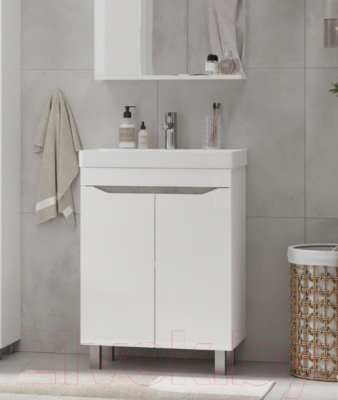 Тумба с умывальником Volna Lake 60.2D Lake 60 (напольная)