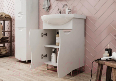 Тумба с умывальником Volna Adel 60.2D Балтика 60 (напольная)