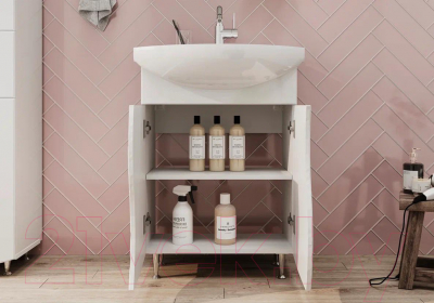 Тумба с умывальником Volna Adel 60.2D Балтика 60 (напольная)