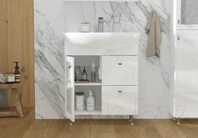 Тумба с умывальником Volna Milena 70.1D.2Y Балтика 70 (напольная)