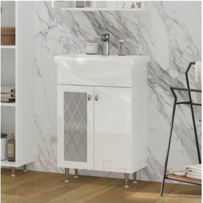 Тумба с умывальником Volna Milena 55.2D Балтика 55