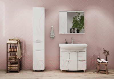 Тумба с умывальником Volna Adel 2D.2Y Балтика 80 (напольная)