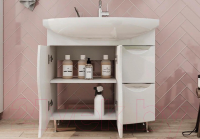 Тумба с умывальником Volna Adel 2D.2Y Балтика 80 (напольная)