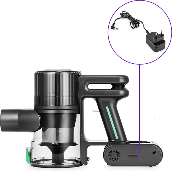 Вертикальный пылесос Kitfort КТ-5168-2 (черный/зеленый)