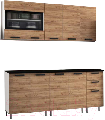 Кухонный гарнитур BTS Крафт 2.0 столешница 2000 (белый/крафт) - фото