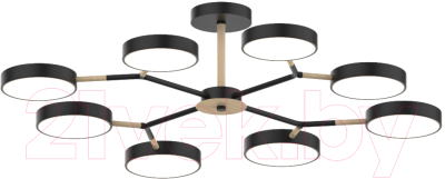 Потолочный светильник Mirastyle Диод MH-3200/8 BK+WOOD - фото