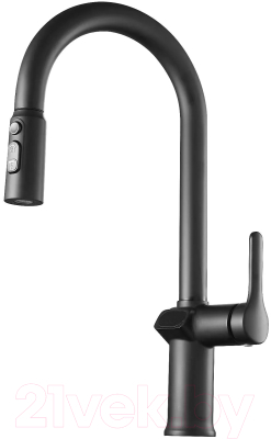 Смеситель Esko K15B LED (черный) - фото