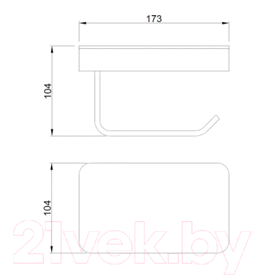 Держатель для туалетной бумаги Abber Westen AA1730B (черный матовый)