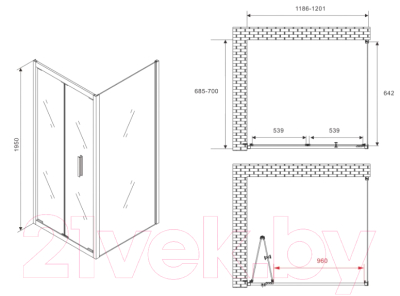 Душевой уголок Abber Sonnenstrand AG07120B-S70B