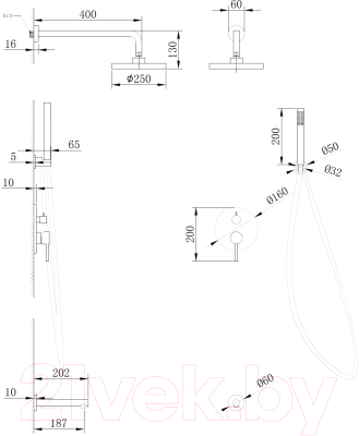 Душевая система Abber Emotion AF8817