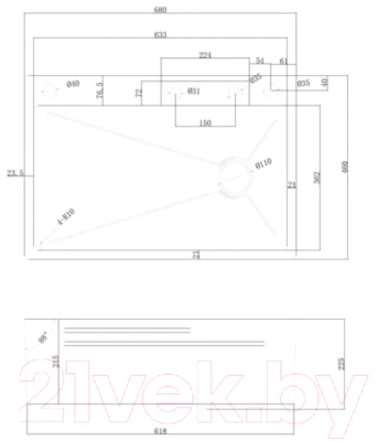 Мойка кухонная Abber Wasser Kreis AF2194NG