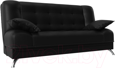 Диван Лига Диванов Анна / 28060 (экокожа черный) - фото