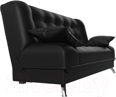 Диван Лига Диванов Анна / 28060 (экокожа черный)