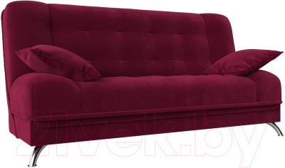 Диван Лига Диванов Анна / 28069 (микровельвет бордовый) - фото
