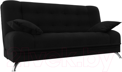 Диван Лига Диванов Анна / 28073 (микровельвет черный) - фото