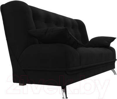 Диван Лига Диванов Анна / 28073 (микровельвет черный)
