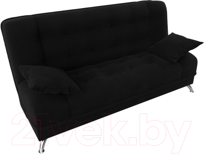 Диван Лига Диванов Анна / 28073 (микровельвет черный)