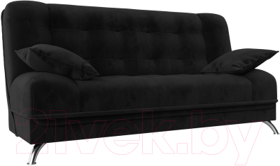 Диван Лига Диванов Анна / 102743 (велюр черный) - фото
