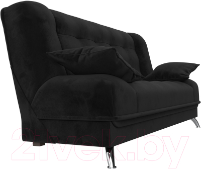 Диван Лига Диванов Анна / 102743 (велюр черный)