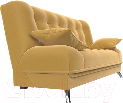 Диван Лига Диванов Анна / 110678 (микровельвет желтый)