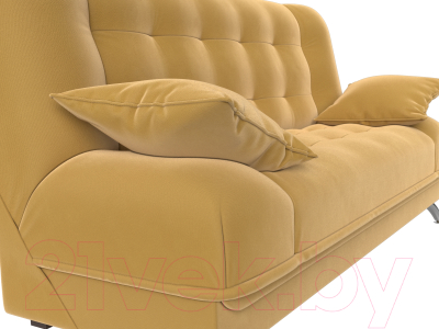 Диван Лига Диванов Анна / 110678 (микровельвет желтый)