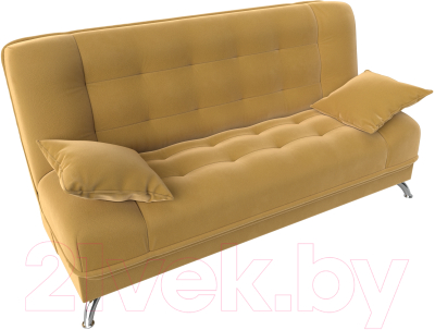 Диван Лига Диванов Анна / 110678 (микровельвет желтый)