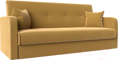 Диван Лига Диванов Надежда / 111081 (микровельвет желтый) - фото