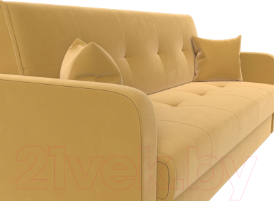 Диван Лига Диванов Надежда / 111081 (микровельвет желтый)