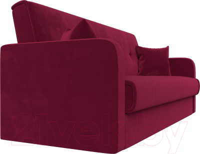 Диван Лига Диванов Надежда / 111083 (микровельвет бордовый)