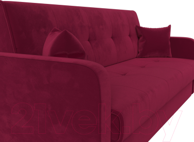 Диван Лига Диванов Надежда / 111083 (микровельвет бордовый)