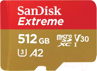 Карта памяти SanDisk Extreme microSDXC 512GB (SDSQXAV-512G-GN6MA) - фото