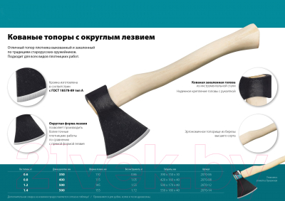 Топор Сибин 2070-12