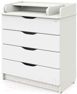 Комод пеленальный Атон Сириус-2 Wood 804 ПВХ (белый аляска) - фото