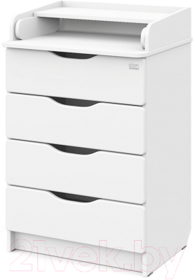 Комод пеленальный Атон Сириус Wood 604 ПВХ (белый аляска) - фото