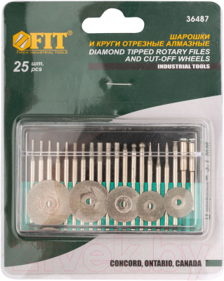Набор фрез FIT Отрезные с алмазным напылением / 36487