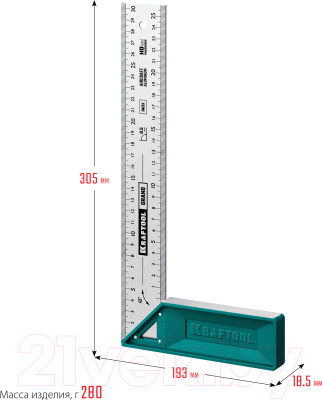 Угольник Kraftool Grand 3439-30