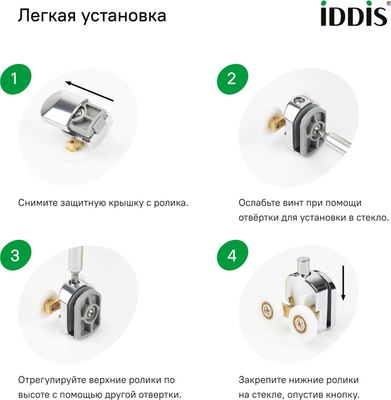 Ролики для душевой кабины IDDIS 966D23C4DZ