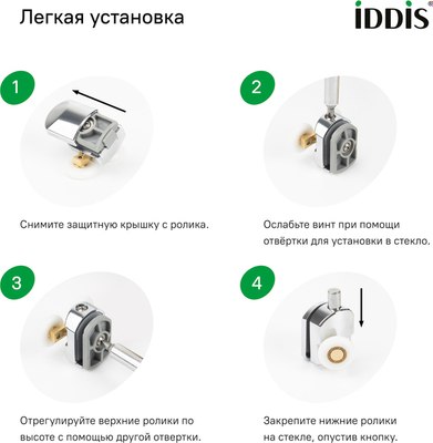 Ролики для душевой кабины IDDIS 966M23C6DZ