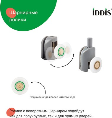 Ролики для душевой кабины IDDIS 966S23GR6DZ