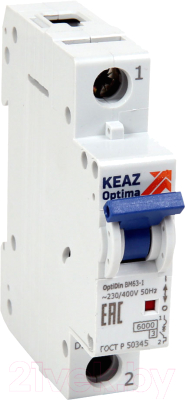 Выключатель автоматический КЭАЗ OptiDin BM63-1B20-УХЛ3 / 260489 - фото