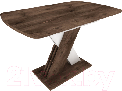 Обеденный стол Eligard Mirage (дуб нокс/белый) - фото