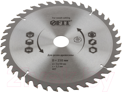 Пильный диск FIT Для циркулярных пил по дереву / 37758