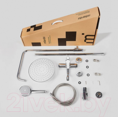 Душевая система со смесителем Milardo Stripe STRSB1FM06