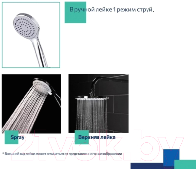 Душевая система со смесителем Milardo Stripe STRSB1FM06